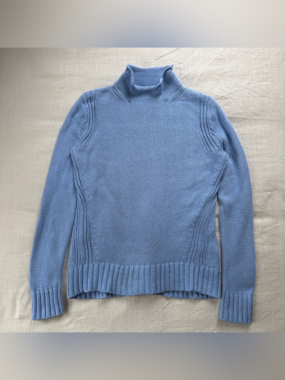 J.Crew Always 100% Cotton Cornflower Blue Rollneck Sweater S Womens